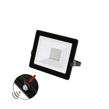 Προβολέας LED-SMD slim 30W 230V με φωτοκύτταρο 4000Κ φυσικό φως 