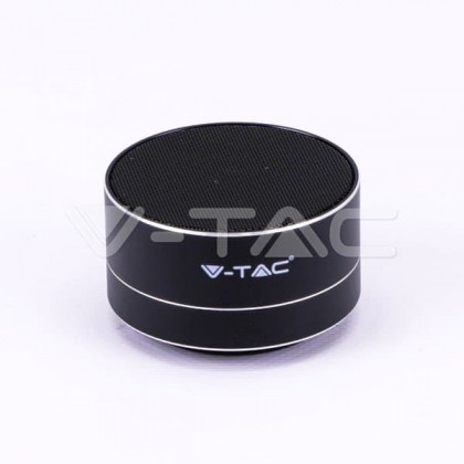 Mini ηχείο v-tac φορητό Bluetooth μαύρο 400mAh  7x7x4.2cm Κωδικό