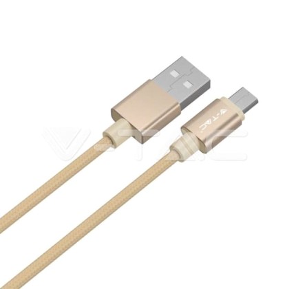 Καλώδιο Micro USB χρυσό 1m Platinum Series Κωδικός: 8490