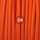 Υφασμάτινο καλώδιο orange (πορτοκαλί) 2 X 0,75 στρογγυλό 9998-10