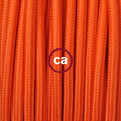 Υφασμάτινο καλώδιο orange (πορτοκαλί) 2 X 0,75 στρογγυλό 9998-10