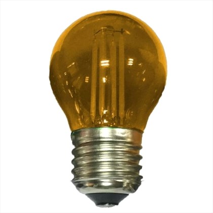 Λάμπα led diolamp cog πορτοκαλί φώς σφαιρική Ø45mm Ε27 4watt 230