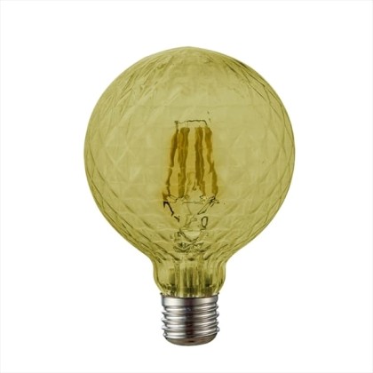 Λάμπα led diolamp filament κεχριμπαρί Globe Ø95mm Ε27 6watt 230V