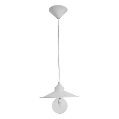 Φωτιστικό οροφής πλαστικό Heronia Lighting μονόφωτη καμπάνα λευκ
