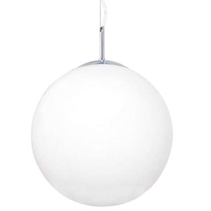 Φωτιστικό κρεμαστό μονόφωτο μπάλα Ø500mm γυάλινο λευκό γυαλιστερ