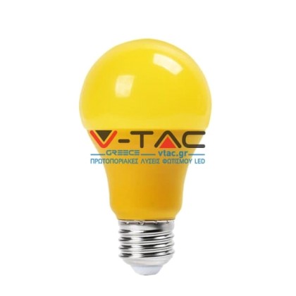 Λάμπα led v-tac τύπου αχλάδι a60 9watt 230v κίτρινου χρώματος 57