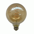 Λάμπα led filament globe amper spiral G95 Ε27 6W 230V ντιμαριζόμ