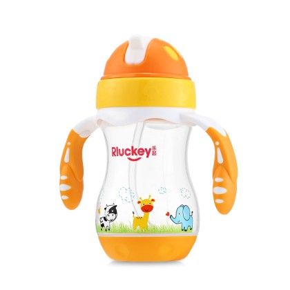Rluckey L - SH005 240ml Slide Cover Binaural Straw Cup Baby Kett