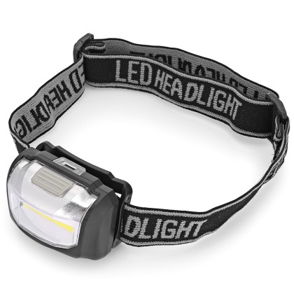 COB Headlight 3W Headlamp Camping Night LED High Power Torch Φακ