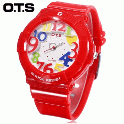 OTS 238L - A Children Quartz Sport Watch 5ATM Silicone Band Ster