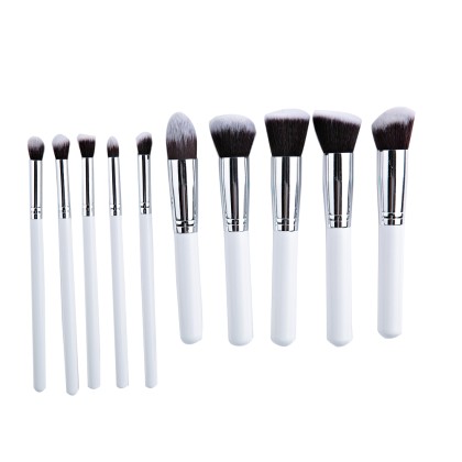 10pcs Makeup Cosmetics Liquid Foundation Blending Brush Set πινέ