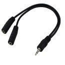 3.5mm Jack Audio Headset Earphone Y Splitter Cable Adapter for T