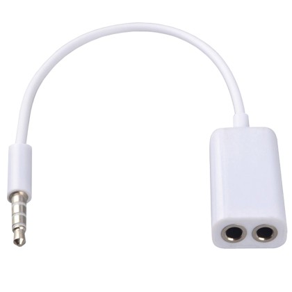 3.5mm Double Jack Splitter Audio Share Music Cable Adapter for E