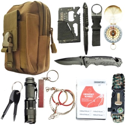 Κιτ Επιβίωσης 12 in 1 survival kit Set Outdoor Camping Travel Mu