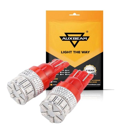 AUXBEAM (2pcs/set) T10/194/168 Replacement Wedge Red LED Bulbs