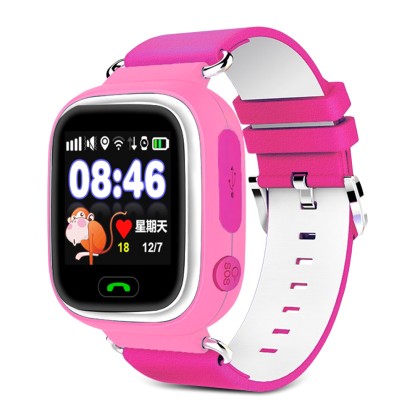OEM Q90 Kids GPS Intelligent Smart Watch PINK