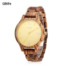 GBlife MF - 001 Men Quartz Wooden Watch Golden