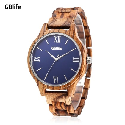 GBlife MF - 001 Men Quartz Wooden Watch Blue