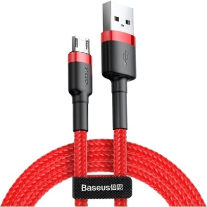Baseus CAMKLF-B91 Micro USB Cafule cable 2.4A 1m black-red