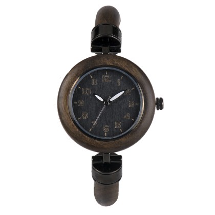 Bewell ZS W151A Γυναικείο Αδιάβροχο Ξύλινο Ρολόι Καρπού ebony