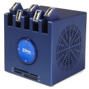 Speaker 3 in 1 card reader,usb hub blue