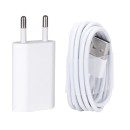 USB Wall Charger Cable 1m with 8 Pin Data  T4-1000 OEM