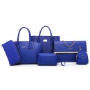 Τσάντα ώμου σετ 6 Pcs Argyle Pattern Handbag Set blue