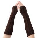 Γυναικεία γάντια Women Twist Knit Arm Warmers Fingerless Gloves 