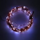 Solar Powered Copper Wire LED String Light Outdoor Decoration wh