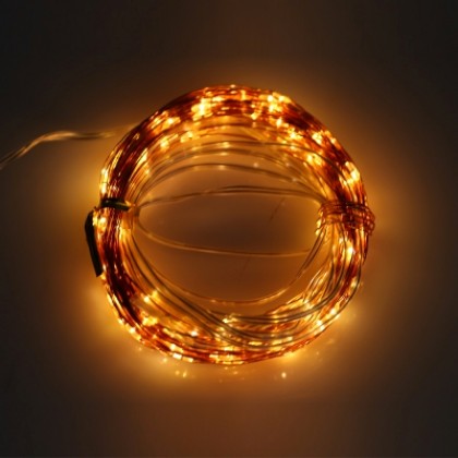Solar Powered Copper Wire LED String Light Outdoor Decoration wa