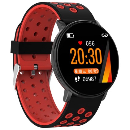 W8 Bluetooth Smartwatch Κόκκινο με Μαύρο