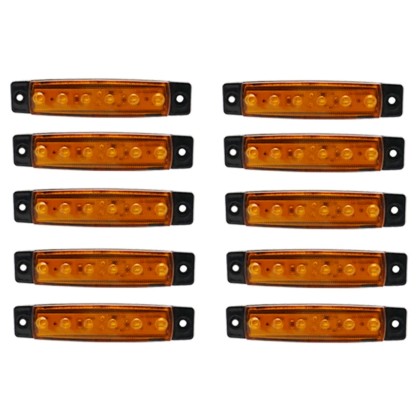 Φώτα όγκου LED με 6 SMD DC 24V 2W πορτοκαλί χρώματος για φορτηγό