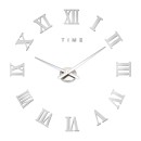Αυτοκόλλητο Ρολόι Τοίχου SILVER M.Sparkling DIY Wall Clock Roman