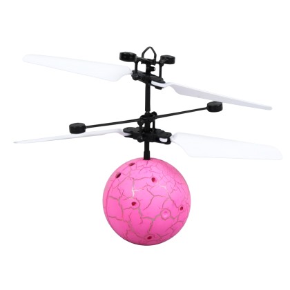 Παιχνίδι ελικόπτερο led ιπτάμενη μπάλα flying ball jm-888 pink