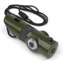 Κιτ Επιβίωσης Green - 7-In-1 Survival Whistle with LED Flashligh