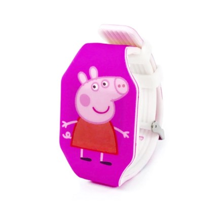 New Peppa Pig Cartoon Figure Watch Toy Child Electronic LED Lumi
