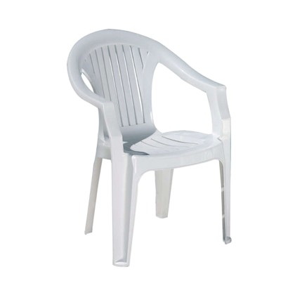 Πολυθρόνα πλαστική (56Χ40Χ78) LOLA WHITE, SIESTA