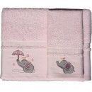Σετ βρεφικές πετσέτες 2 τεμ. RAINY PINK 1808, MORVEN