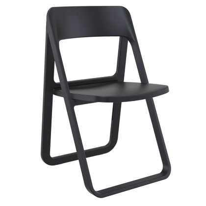 Καρέκλα Πολυπροπυλενίου 4τμχ Dream Black Πτυσσόμενη 48Χ52Χ82εκ.