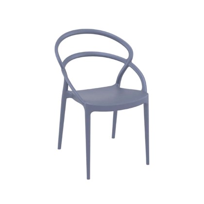 Καρέκλα (54Χ65Χ82) PIA DARK GREY, SIESTA