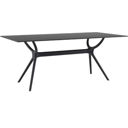 Τραπέζι (180Χ90) AIR BLACK LAMINATE, SIESTA
