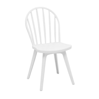Καρέκλα Πολυπροπυλενίου 4τμχ Mirella Oval Λευκό 47Χ54Χ91εκ.