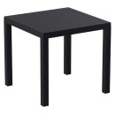 Τραπέζι (80Χ80X75) ARES BLACK, SIESTA