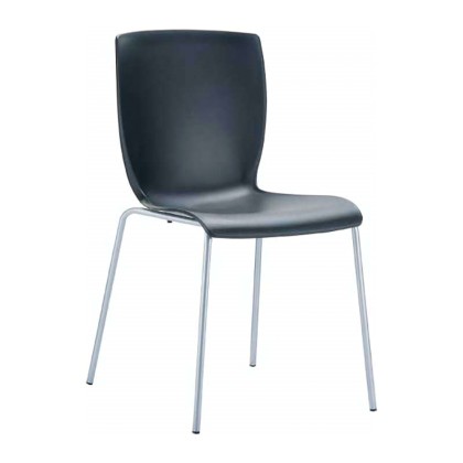 Καρέκλα Πολυπροπυλενίου Μέταλλο 6τμχ Mio Black 47Χ50Χ80εκ.