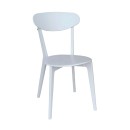 Καρέκλα Πολυπροπυλενίου 4τμχ Silvana Λευκό Λευκό 43X57X82εκ.