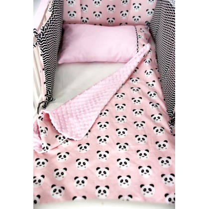 Κουβέρτα fleece αγκαλιάς (80Χ100) PINK PANDA, NINNA NANNA