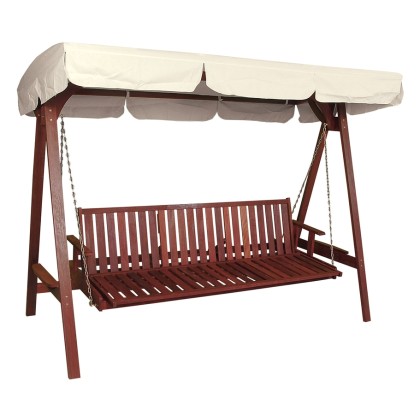 Κούνια-κρεβάτι ξύλινη (251,5Χ128,5Χ194,5) C 8066-R, LIANOS