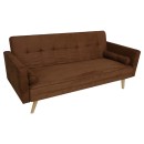 Καναπές-Κρεβάτι τριθέσιος (188Χ82Χ89) ELIZE BROWN, KATOIKEIN DEC
