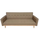 Καναπές-Κρεβάτι τριθέσιος (221Χ87Χ84.5) MINERVA BROWN, KATOIKEIN