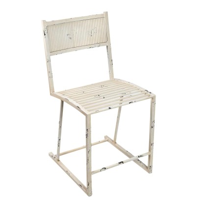 Καρέκλα μεταλλική λευκή (79.5Χ58Χ40) BUR216, ESPIEL